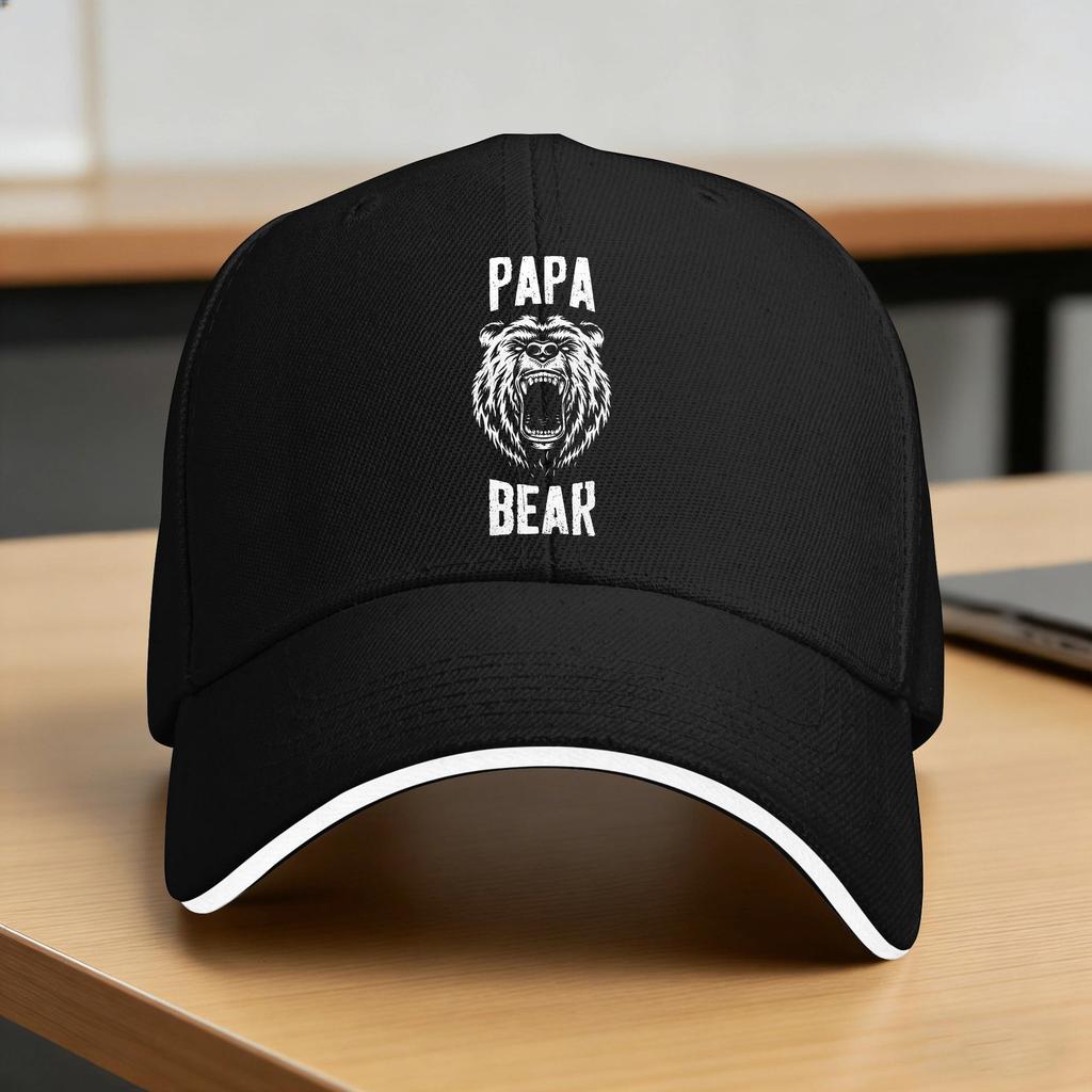 Fathers Day Papa Bear Casual Baseball Cap Summer Trucker Hat Sun Visor Outdoor Gym Hip Hop Unisex Unisex yk Cool Baseball Caps