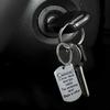 1Pc Engraved Keychain Commemorative Gift Pendant Simple Style Stainless Steel Fashion Accessories Russian Keychain
