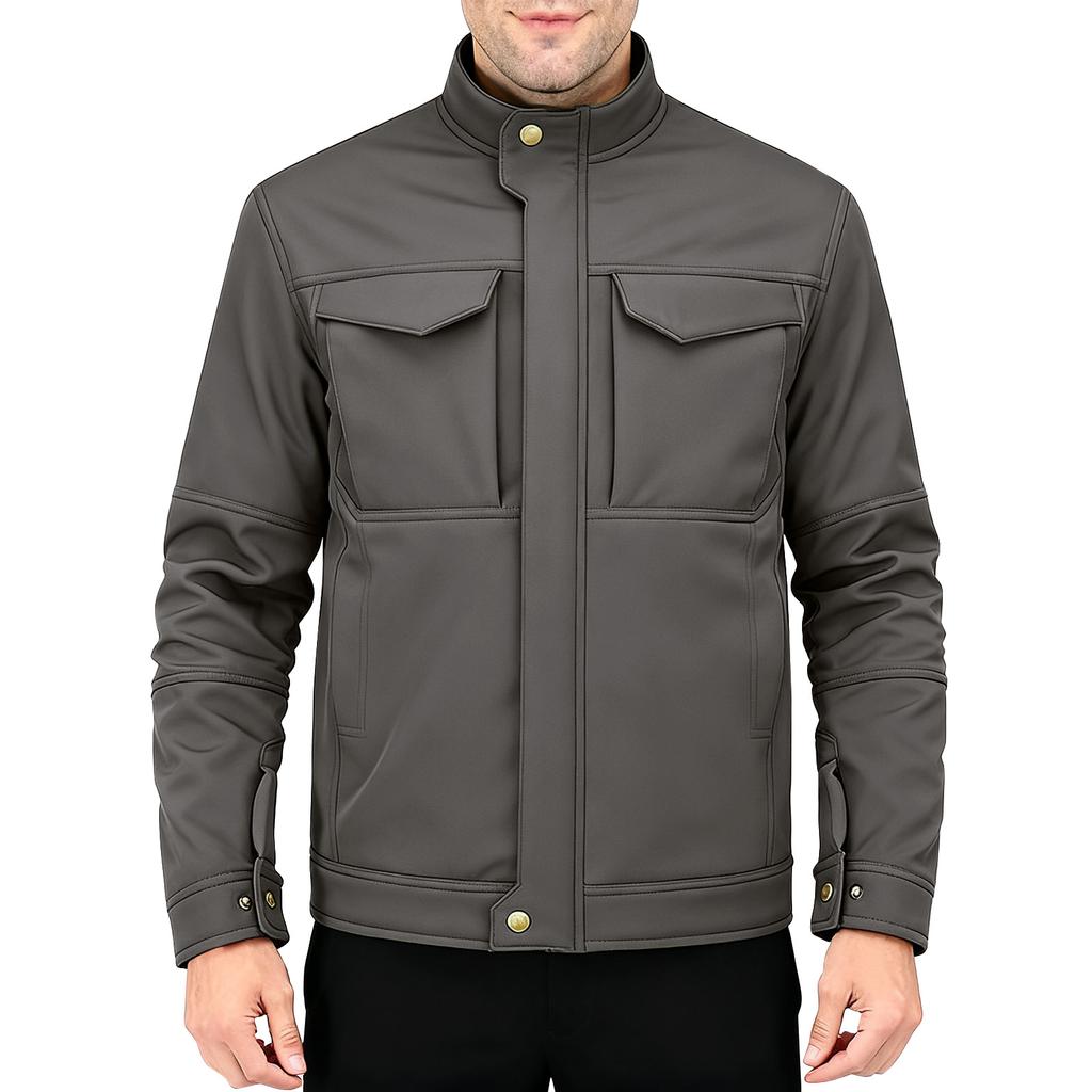 Мужские зимние однотонные куртки Мужские модные куртки Дышащие ветрозащитные куртки Куртки для занятий спортом на открытом воздухе