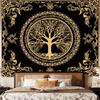 Green Tree Of Life Wall Tapestry Mandala Boho Hippie Meditation Home Decor Artistic Gift Soft Durable Cozy Aesthetic Cute