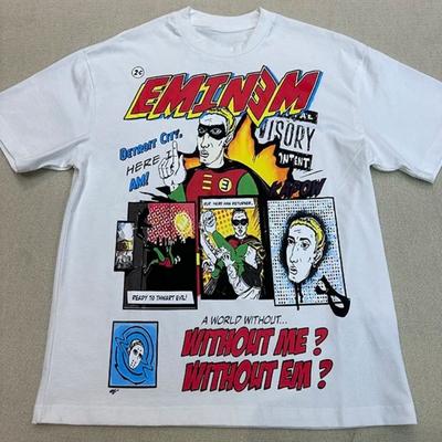 Футболка унисекс с принтом рэпера Эминема, унисекс, унисекс, брендовая футболка с коротким рукавом, дизайнерская футболка в стиле хип-хоп, хлопковая футболка, уличная одежда Y2k, топ