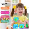 Clear Cube Toy Glow-in-the-Dark Stress Toy, Relief Squeeze Luminous Ocean Animal Sensory with Sea Inside Portable