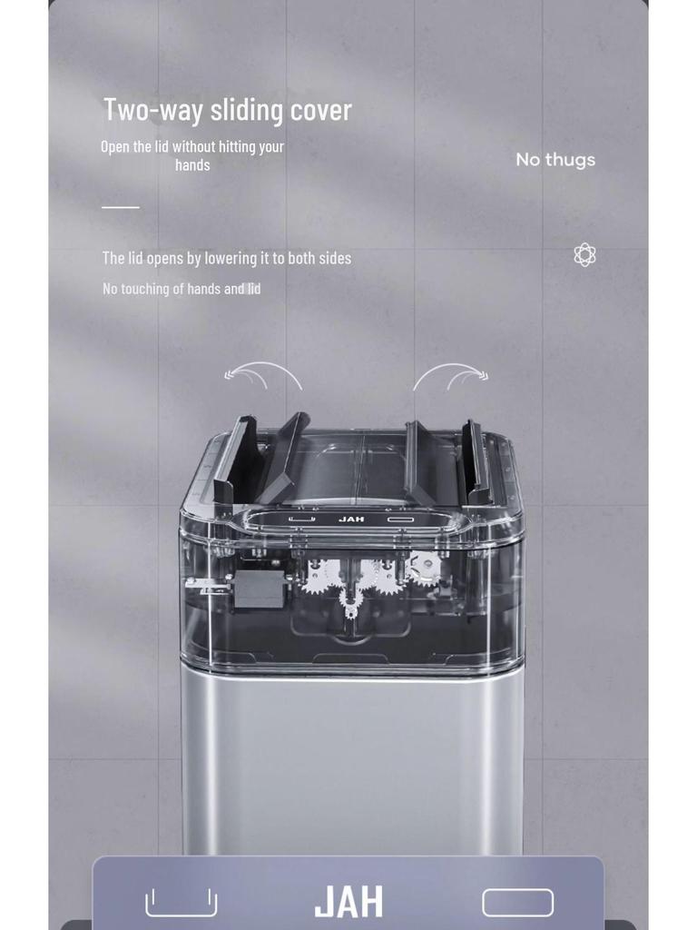 Jieanhui Smart Induction Trash Box с крышкой для ванной комнаты, кухни и гостиной - Автоматическая упаковка