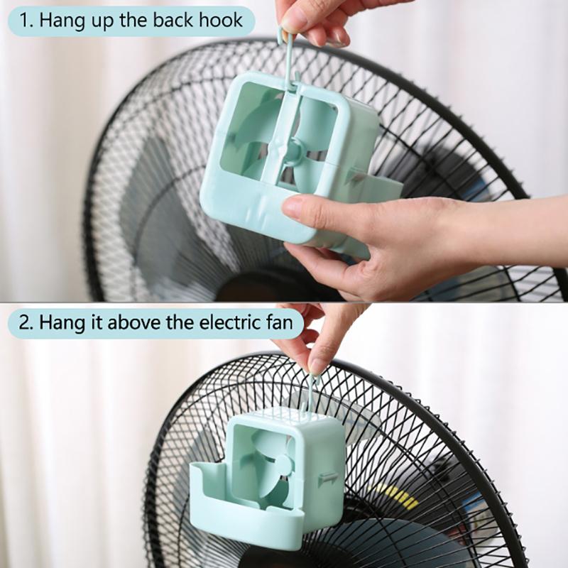 Electric Fan Cooling Storage Box Ice Cube Storage Box Fast Cooling Portable With Hanging Hook Electric Fans Ice Cube Holder