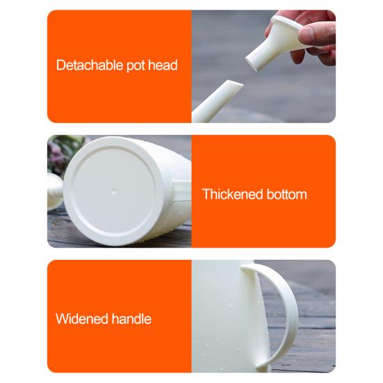 Лейка 1,8 л с длинным носиком, садовый кувшин с разбрызгивателем, легкая пластиковая лейка для комнатных растений, растений на открытом воздухе