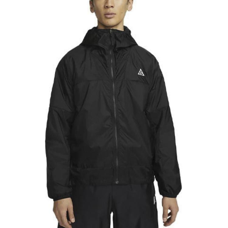 Nike Мужские куртки ACG Черная с капюшоном Несъемный Умеренная имитация двухслойности DB0979-015