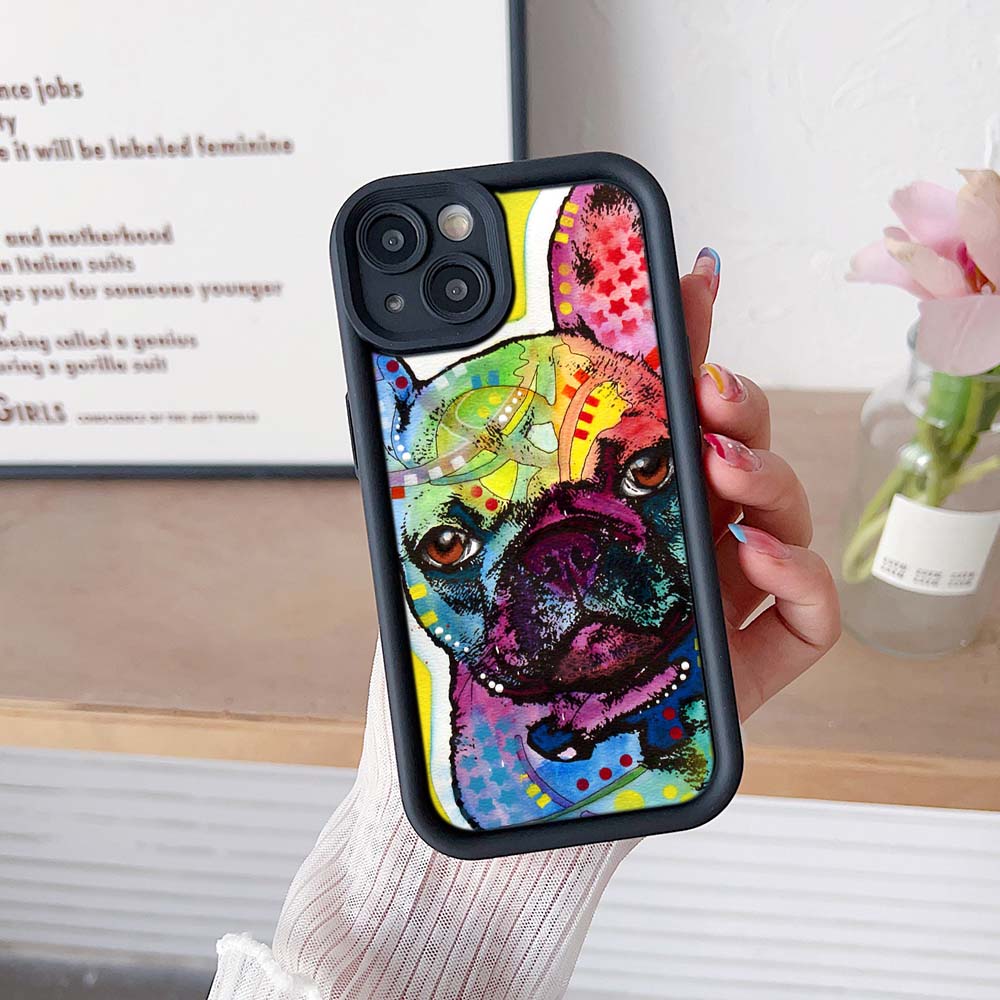 Чехол для телефона с лестницей Sky Eye для iPhone 15 14 13 12 11 Pro Max Samsung A15 A25 A24 A54 A14 Huawei Honor 90 Angel Eye Мягкий чехол A44 Французский бульдог