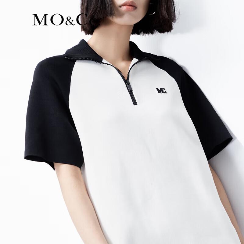 MO&Co. Sporty Knit Polo Collar Short Dress