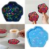 Holographic Coaster Mold Flower Silicone Coaster Molds Cup Mat Mold Epoxy Casting Mold for Resin Coaster Home Decors
