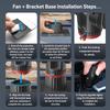 2-In-1 12V/24V 5-Blades Portable Car Cooling Fan Multi Purpose Stepless Speed Stand-Up Cooler for Desk Bed Stroller Baby Crib