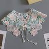 Fashion  Women Girls Lolita Doll Shawl Fake Collar Embroidery Necklace Lapel Blouse Shoulder Wrap Short Capelet False Collar
