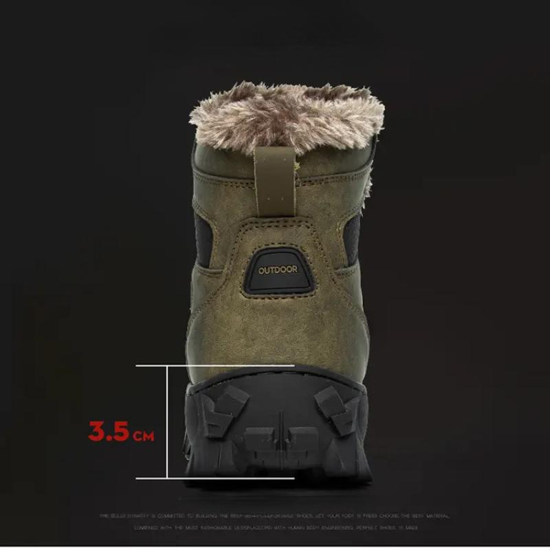 Winter Outdoor Waterproof Men Boots Russian Style Ankle Boots for Men Snow Boots Plus Size 40- 48