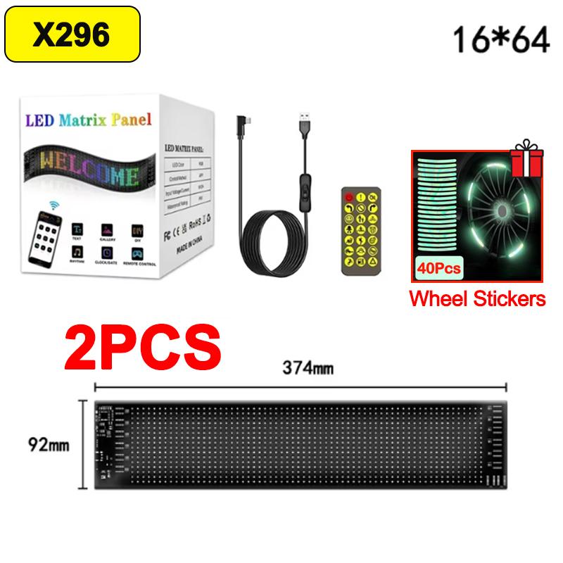 Demon Eyes Car LED Logo APP LED Matrix Pixel Panel Night Light DIY Programmable Flexible LED Display for Car Truck Accessories