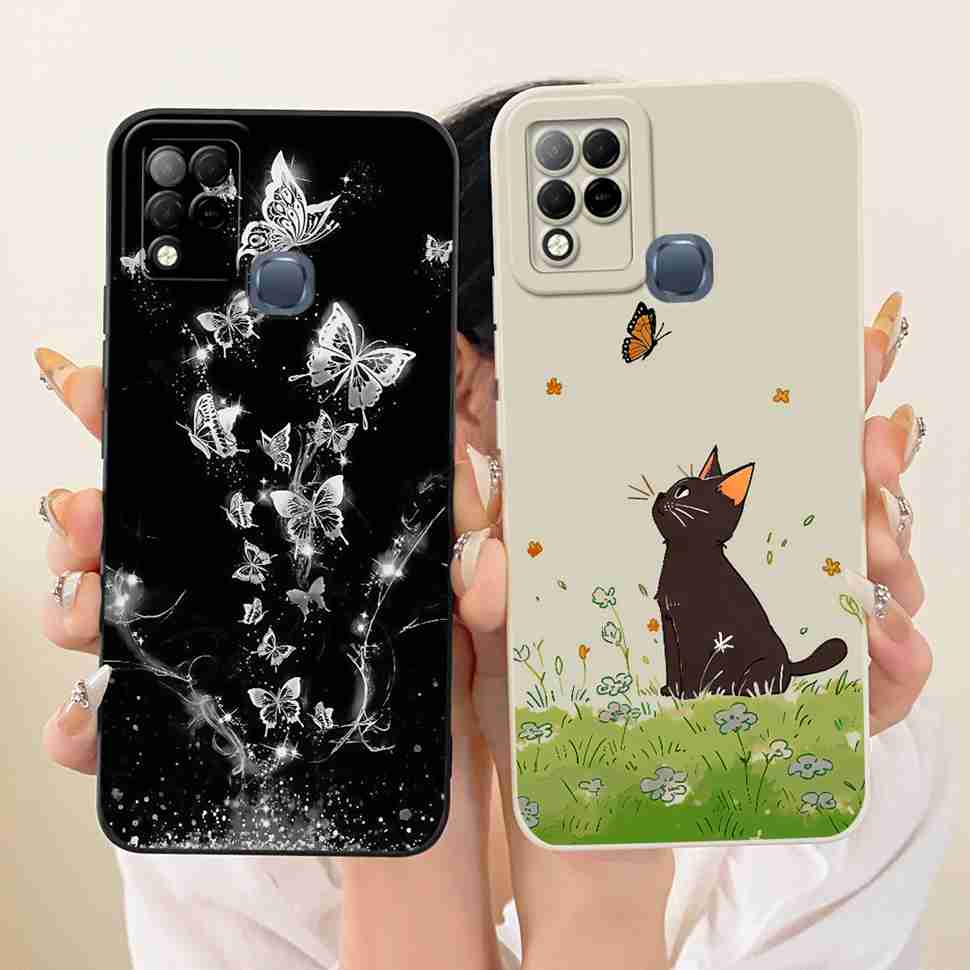 For Infinix Hot 10s Case Fashion Butterfly Painted Soft Silicone Phone Cover For Infinix Hot10s Hot 10s X689B X689 Cases