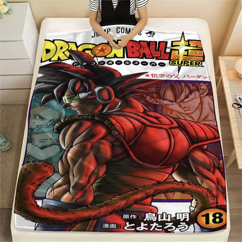 Фланелевое одеяло с принтом персонажей Dragon Ball, Высококачественное, Удобное для всех сезонов, Декор для дома, Тепло и уют, Идеально для рождественских подарков