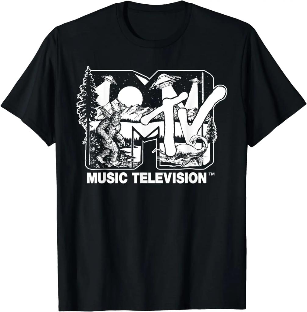 Mademark x MTV - Cryptid-Filled MTV Logo Feat. Футболка с эскизом Бигфута, НЛО и Несси