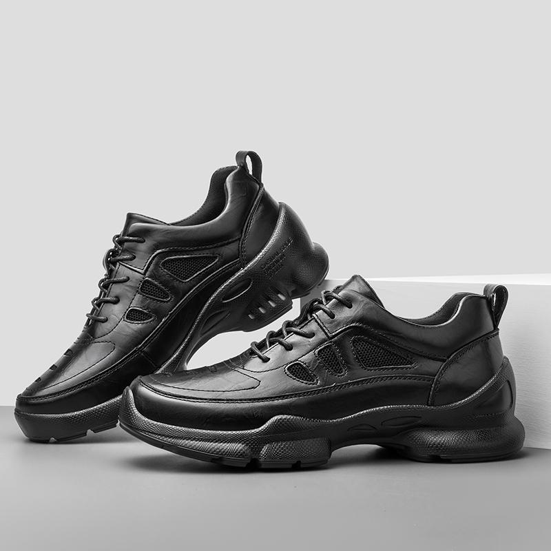 Fashion New Arrivals Man Genuine Leather Men‘’s Shoes Sneakers Non-Slip Platform Men Sports Shoes Comfy Outdoor Trainers Tenis Masculino