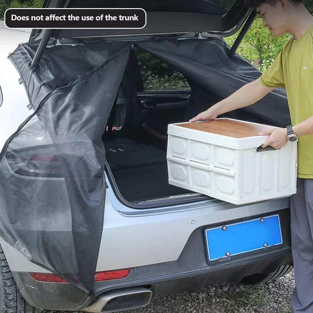 Insect Proof Magnetic Car Trunk Mosquito Net Car Tailgate Mesh Curtain Self Driving Tour