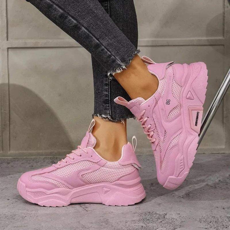Summer Women Platform Shoes Casual Sports Shoes Versatile Soft Bottom Breathable Running Shoes Sneakers Women Zapatos De Mujer