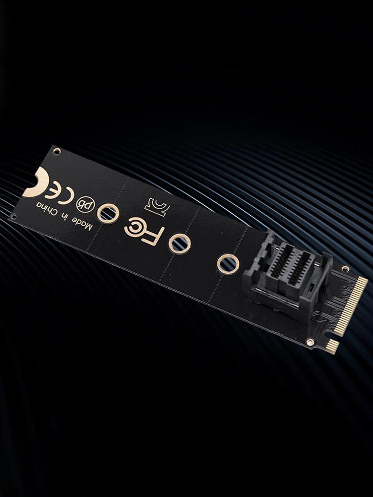 M.2 NVME To U.2 Adapter Card Mkey PCIeX4 M.2 PCIe To SFF8643 Hard Disk Adapter Card M.2 NVME Support 2230/42/60/80 SSD