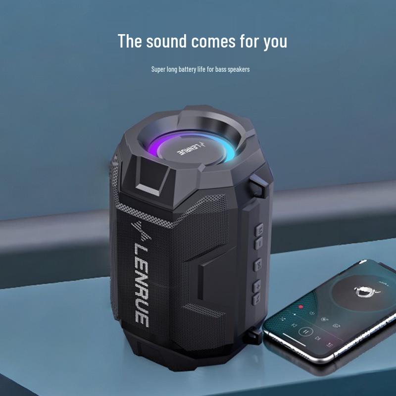 AI Bluetooth-колонка с голосовым управлением: Умный выбор песен, Высокое качество звука, Мощные басы, Длительное время работы от аккумулятора, Большой громкость.