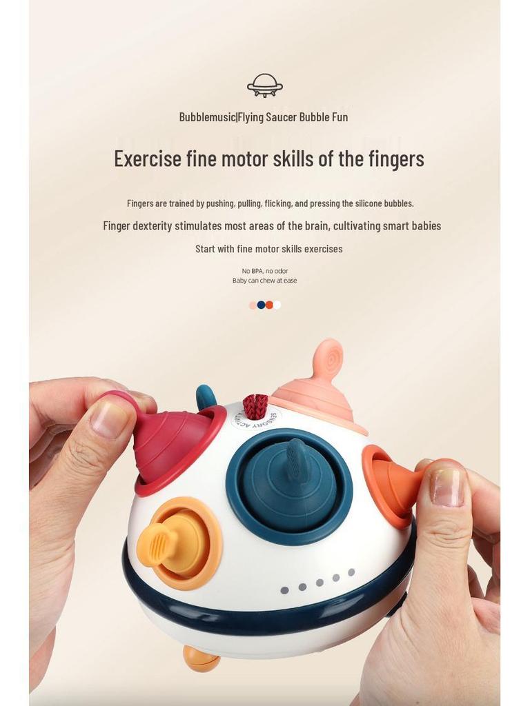 Cross-Border Soothing Baby Toy: Chewable, Educational, Motor Skills, Bubble UFO Fun