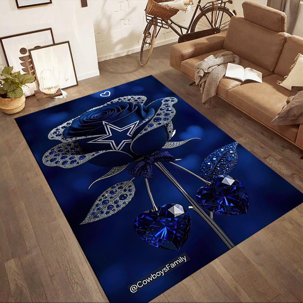Dallas Floor Mat Suitable for Game Room Bedrooms Living Rooms Dining Room Anti-slip Rug Decorate Offices Luxury Gift for Birthday, Christmas, Wedding