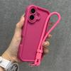 Чехол из мягкого силиконового каучука конфетного цвета для iPhone 16 15 14 Plus 13 12 11 Pro Max Матовый Ударопрочный Защита Камеры Ремешок Чехол