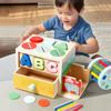Shape Matching Intelligence Box Color Cognition Children Wooden Toy Baby Early Education Montessori Multi-functional Educational Building Block