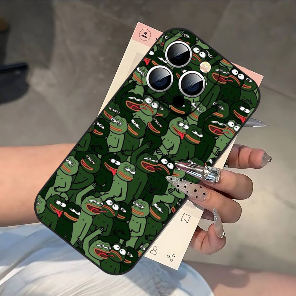 Грустная Лягушка P-Pepe Смешной Чехол Для Телефона Для IPhone 17 16 15 14 13 12 11 PRO MAX PLUS Mini TPU Мягкий К Коже Чехол