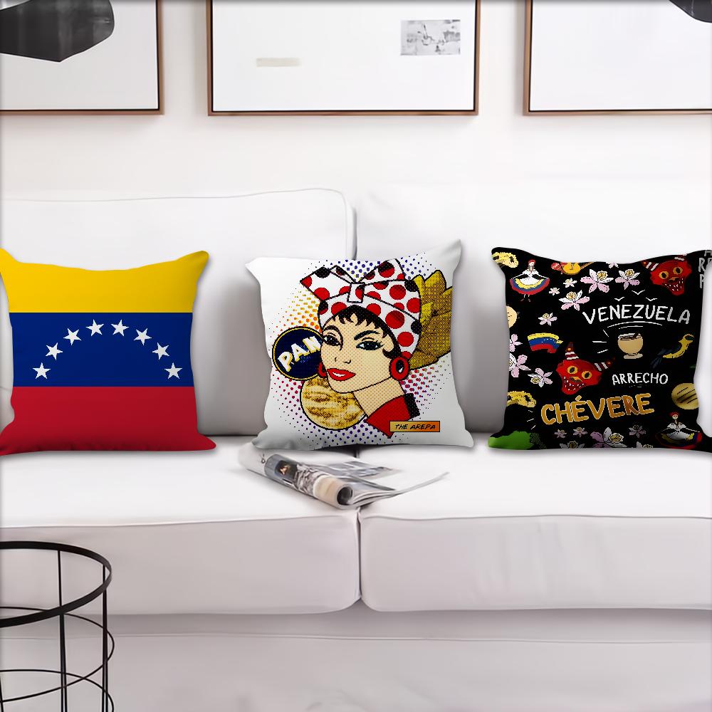 Aesthetic Art Venezuela Cushion Cover Soft Comfortable Pillow Case for Sofa Living Room Home Office Decor Protective Covers
