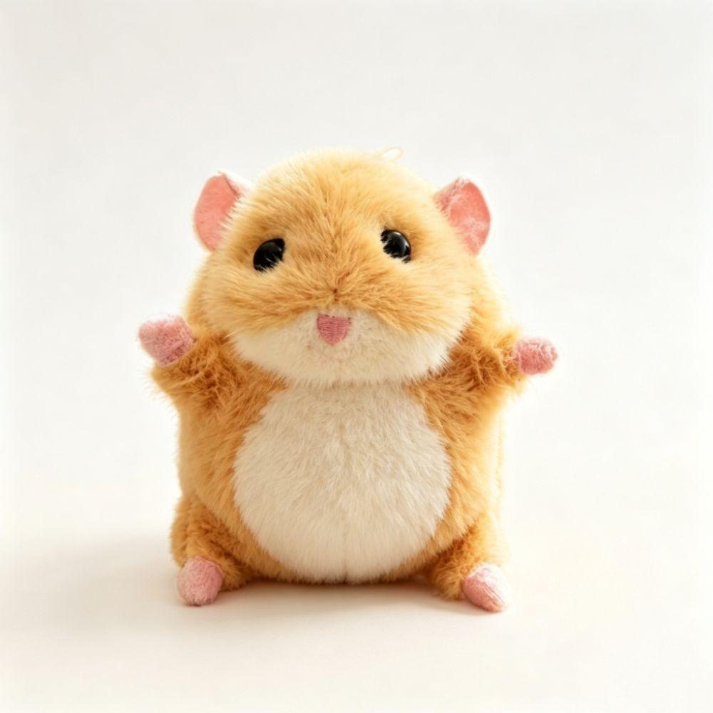 Stuffed Animal Fluffy Mouse Keychain Cartoon Rat Plush Doll Soft Fabric Hamster Pendant Boys Girls