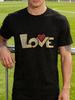 White Unisexs Tee Love Heart Letter Graphic Print Crew Neck Cotton Short Sleeve Fashion Male Street Summer Soft Daily Casual Wear