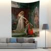 Lady And The Unicorn Tapestry Medieval Tapestry Wall Hanging Printed Home Decor Tapestries Background