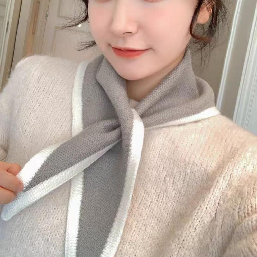 Triangle Cross Scarves Windproof False Collar Sweet Cross Neckerchief  Girl