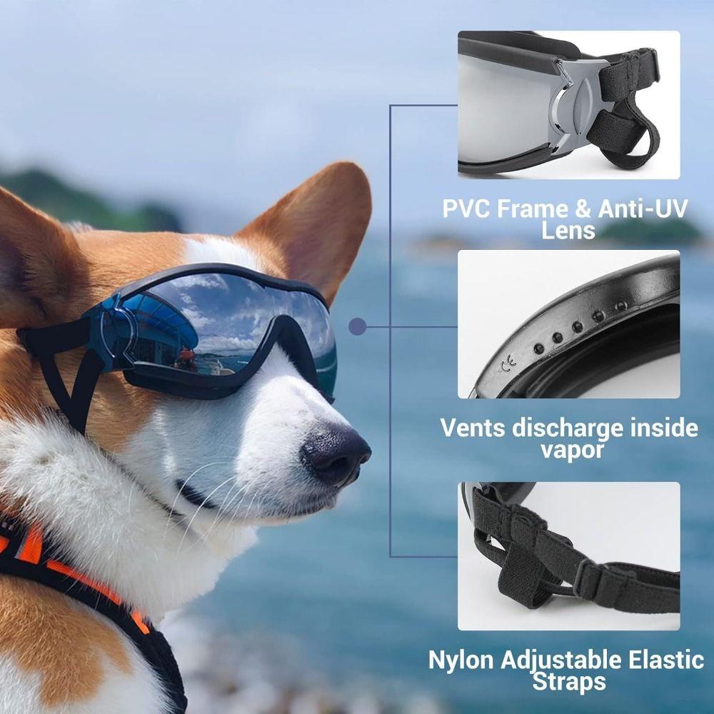 Breathable Dog Sunglasses Anti-Fog Pet Glasses Easy To Wear Dogs Goggles Medium Large Dogs