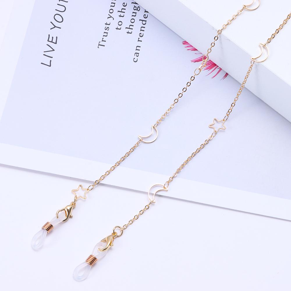 Fashion Neck Straps Star Moon Punk Jewelry Sunglasses Chain Alloy Eyeglasses Chains Mask Lanyards