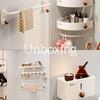 Milky White Bathroom Shelf, No-drill, for Sink, Toilet, Shower Room Wall Storage, Corner Organizer