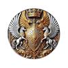 Символ Власти и Свободы Двуглавый Орел Готический Значок с Золотым Блеском Универсальный Значок на Лацкан для Одежды