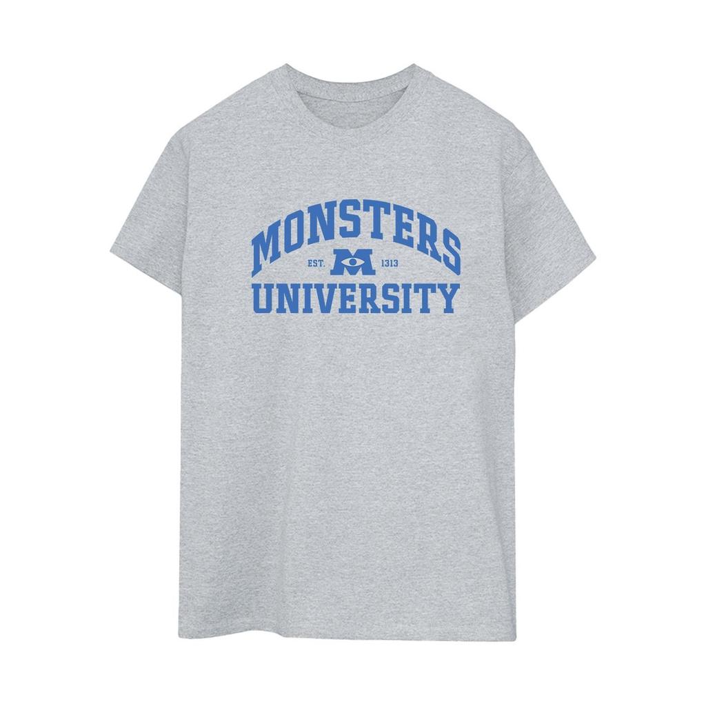 Disney Womens/Ladies Monsters University Logo Cotton Boyfriend T-Shirt