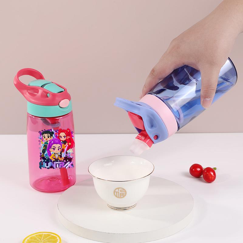 Kpop Demon Hunter Sports Water Bottle Leak Proof Colorful Cup Drinking for Outdoor Women Men Travel Portable Gym Fitness Jugs