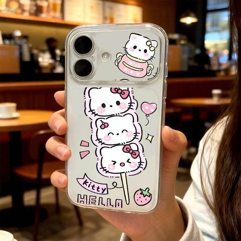 Чехол-витрина Tanghulu Kitty для Apple 17/16/15 Pro Max, Модный 13/14