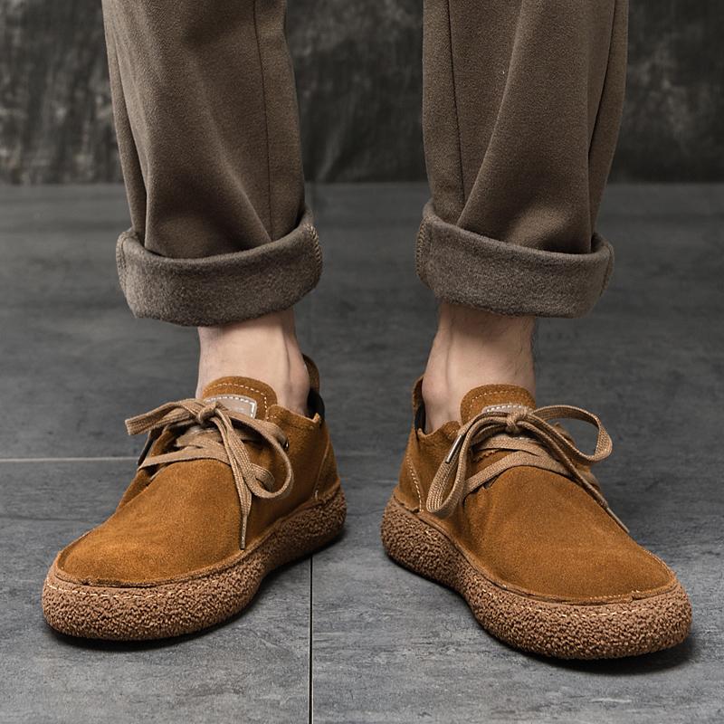 British Style Designer Oxford Shoes Men Soft Top Suede Leather Business High-quality Lace Up Loafers Business Popular Mens Shoes