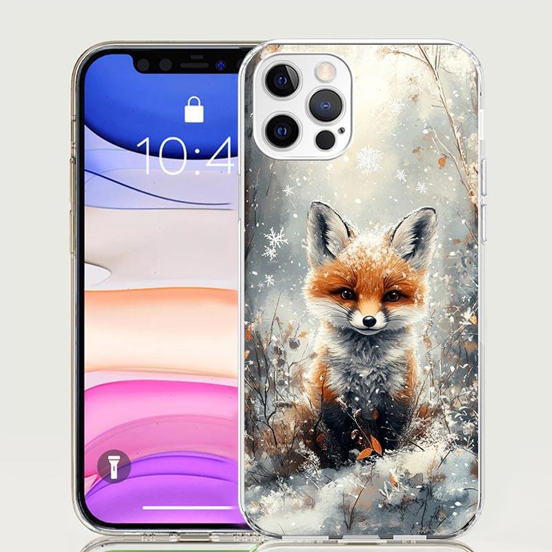 Чехол для телефона с рисунком лисы для iPhone 17 Air 16 15 Plus 11 14 Pro Max 13 Mini 12 7 8 + SE Художественный узор Индивидуальная обложка 17 Air 16 15 P