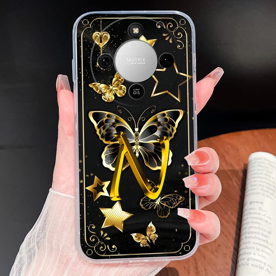 Чехол для Honor X70 5G Светящиеся буквы Прозрачный Силиконовый Ударопрочный Задний чехол для Honor X 70 Мягкий Легкий Защита для телефона