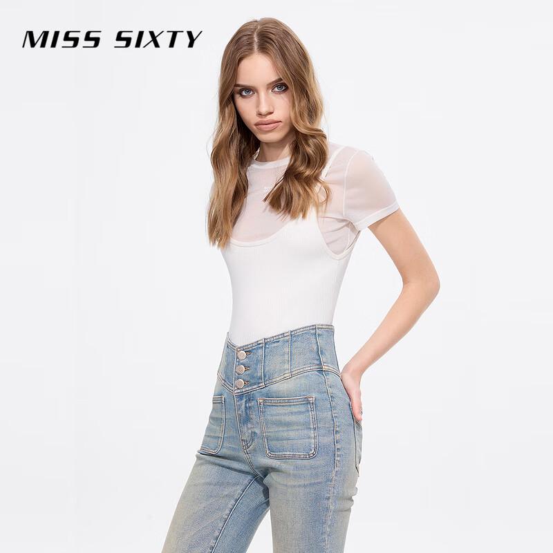 Miss Sixty Тонкий вязаный топ-майка с V-образным вырезом
