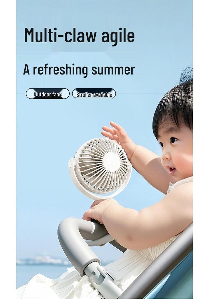 Rechargeable Octopus Baby Stroller Fan - Portable, Silent, and Versatile Companion for Dorms and Desktops