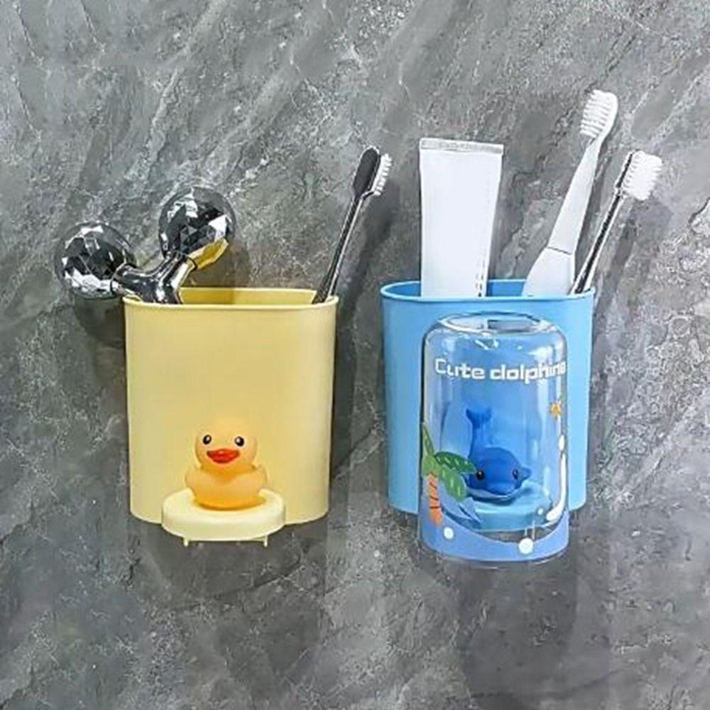 Пластиковый держатель для хранения зубной пасты большой вместимости, стойка для хранения стаканов для полоскания рта, ванная комната