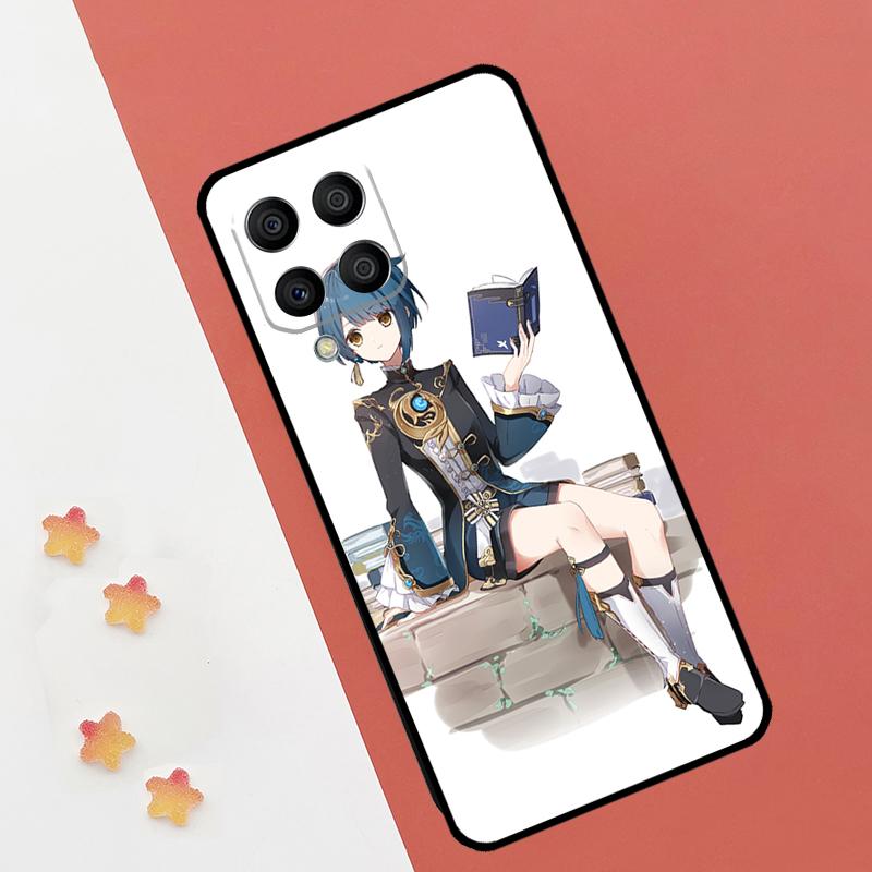 Чехол Genshin Impact Син Цю для Samsung Galaxy M11 M21 M31 M13 M33 M35 M53 M55 M15 M14 M34 M54 M12 M32 M52 M06 M16