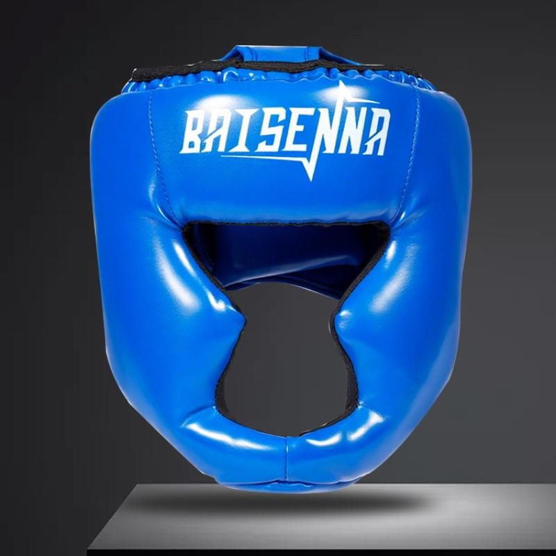 Boxing Helmet Leather Karate Muay Thai Sanda Training Adults Kids Head Guard Taekwondo Helmets Full-Covered Thickened Men Women